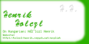 henrik holczl business card